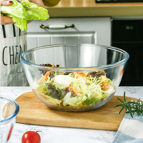 Homwin borosilicate bowls withstand high heat for versatile kitchen tasks