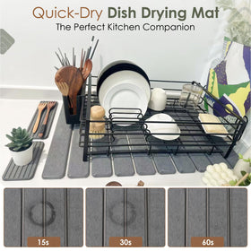 Non-slip base keeps HOMY BLISS mat steady on smooth countertops.