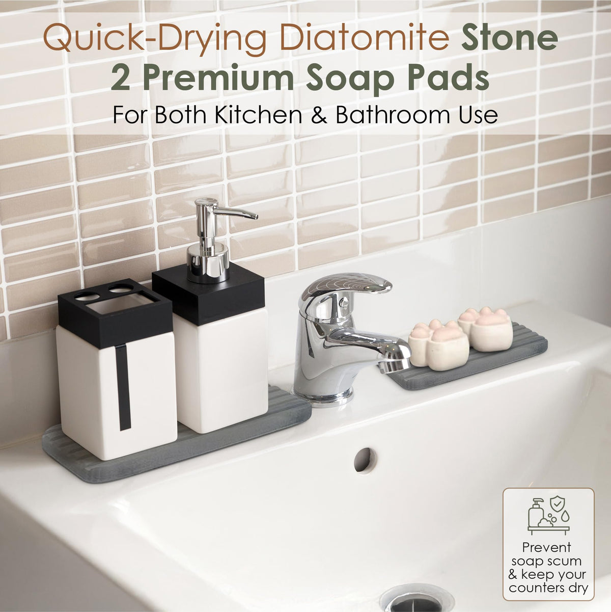 Three sanding papers included to refresh absorbency when needed.
