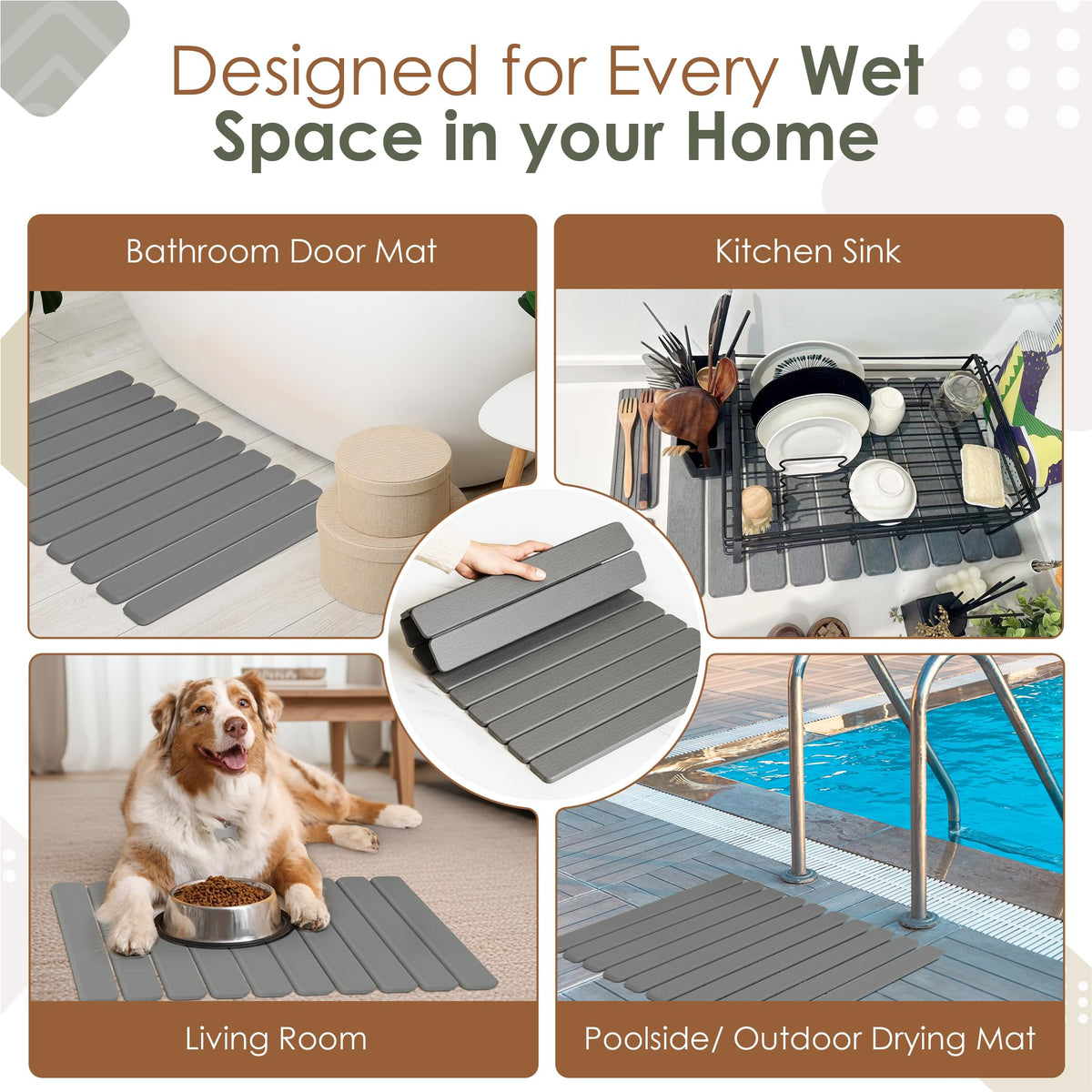 HOMY BLISS extra pads included for flexible dish-drying options.