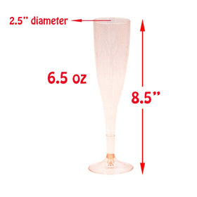 Homy Feel rose gold glitter champagnes with ergonomic grip for comfortable sipping.