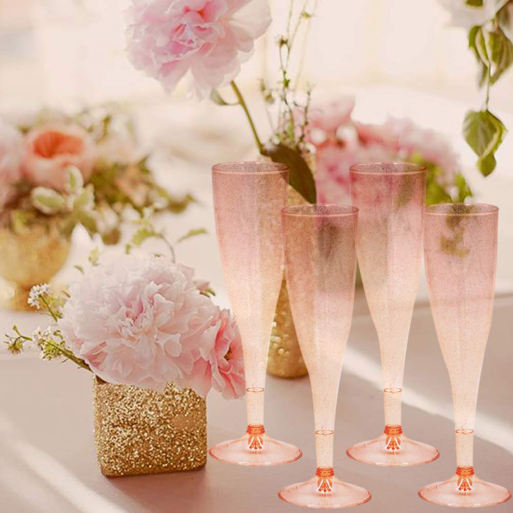 Homy Feel rose gold glasses ideal for mimosas, cocktails, and festive toasts.