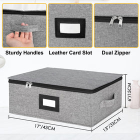 Homyfort coffee mug storage box stacked, showing space-saving design