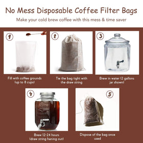 HOMYHEE disposable cold brew bags for mess-free brewing.