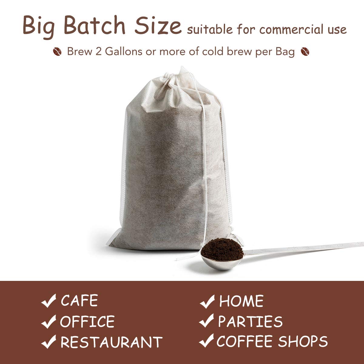 HOMYHEE XL cold brew bags designed for commercial-size batches.