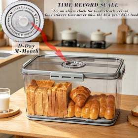 Honbuty bread box seal keeps bread fresh with airtight closure.