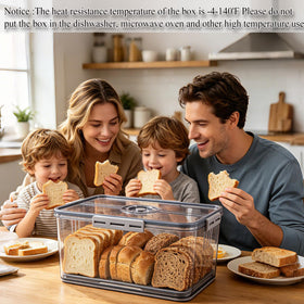 Honbuty bread box supports fruits, vegetables, and grains with versatile storage.