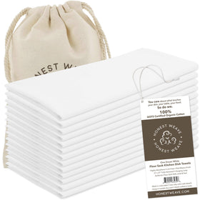 HONEST WEAVE flour-sack-towel folded for easy reuse and clean prep