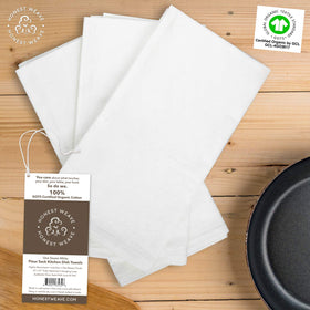 HONEST WEAVE flour-sack-towel soft texture safe for delicate surfaces