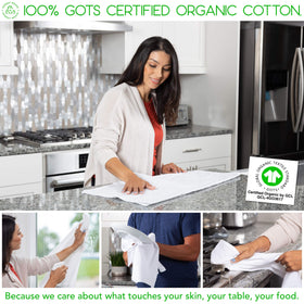 HONEST WEAVE towels help reduce paper towel use by replacing disposables.
