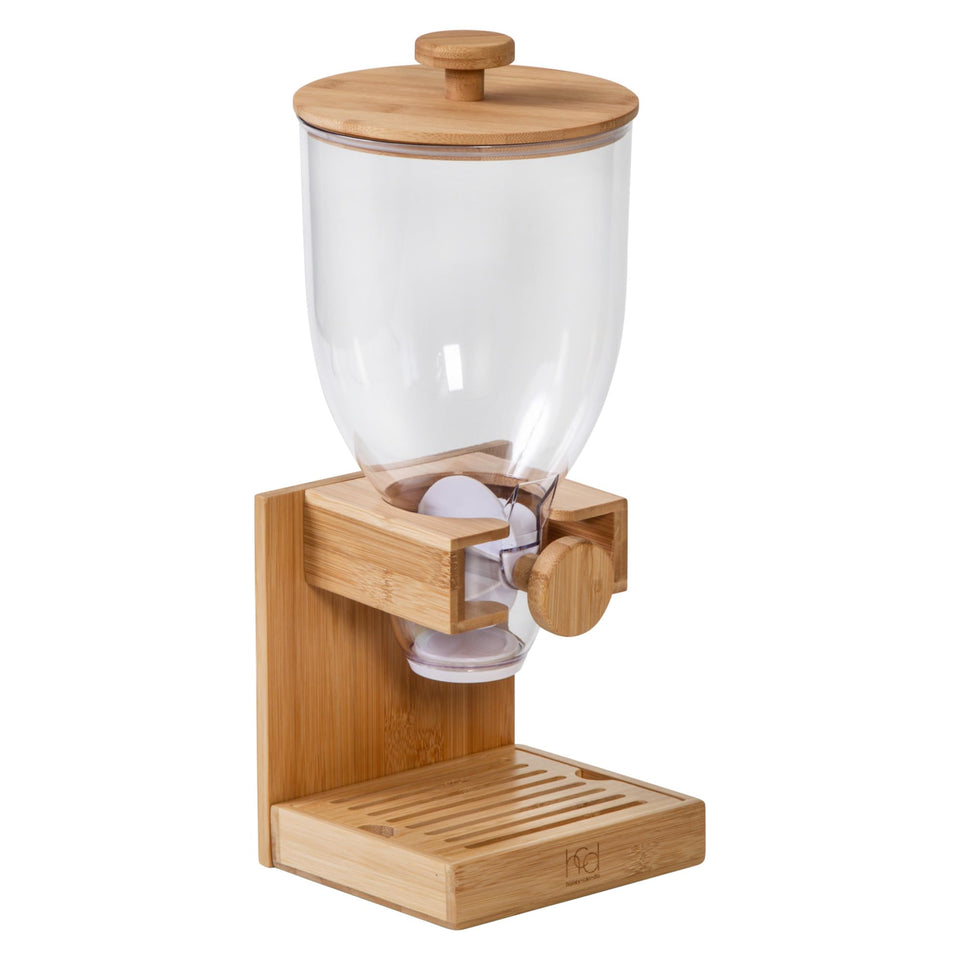 Honey-Can-Do compact dry food dispenser front view for easy portion control of cereals