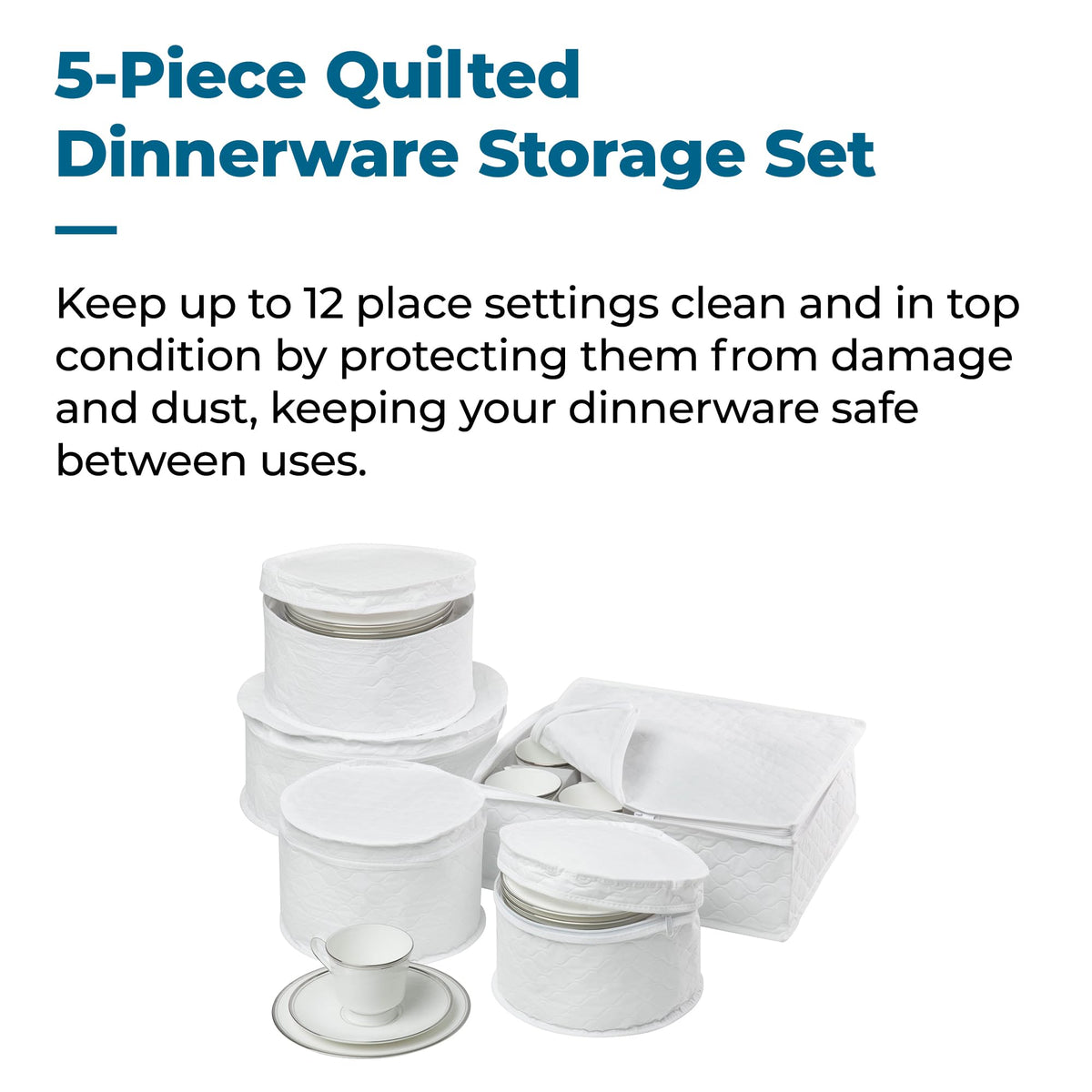 Honey-Can-Do storage: dessert plate case guards against chips and dust.