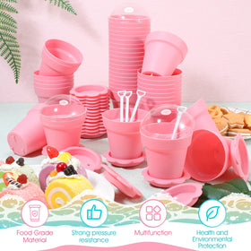 Durable PP material keeps the 200 ml cups reusable for multiple uses.