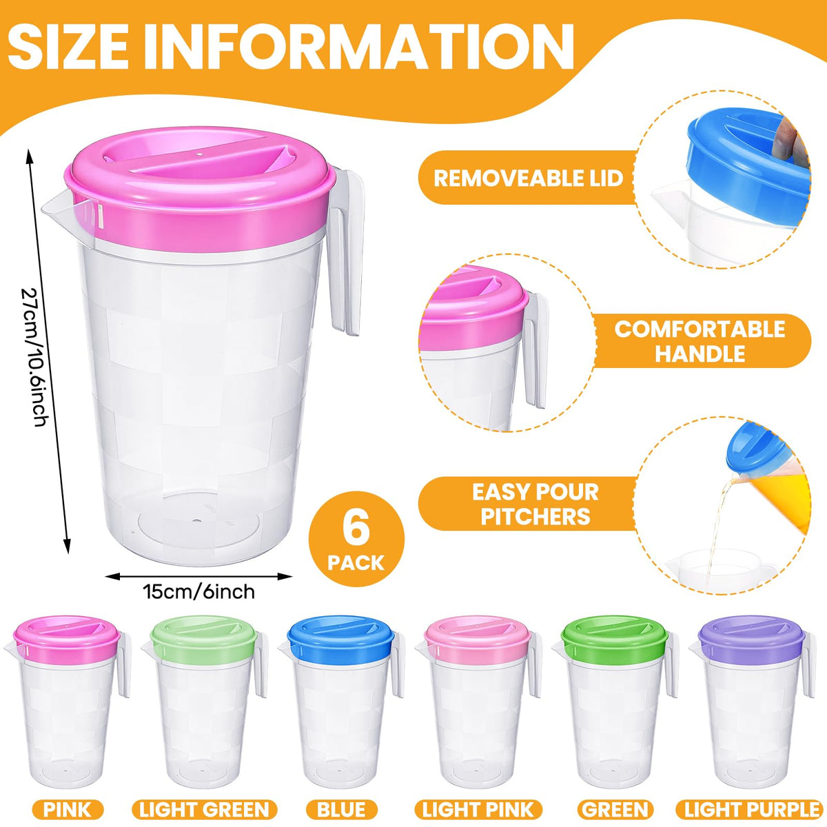 Honeydak 2L pitcher with easy-pour spout for smooth serving