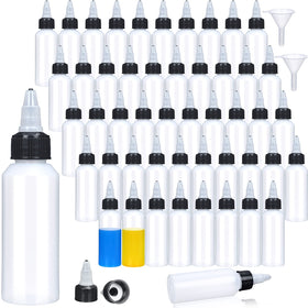 Honeydak clear bottles ideal for art, crafts, oils, and small liquid projects.
