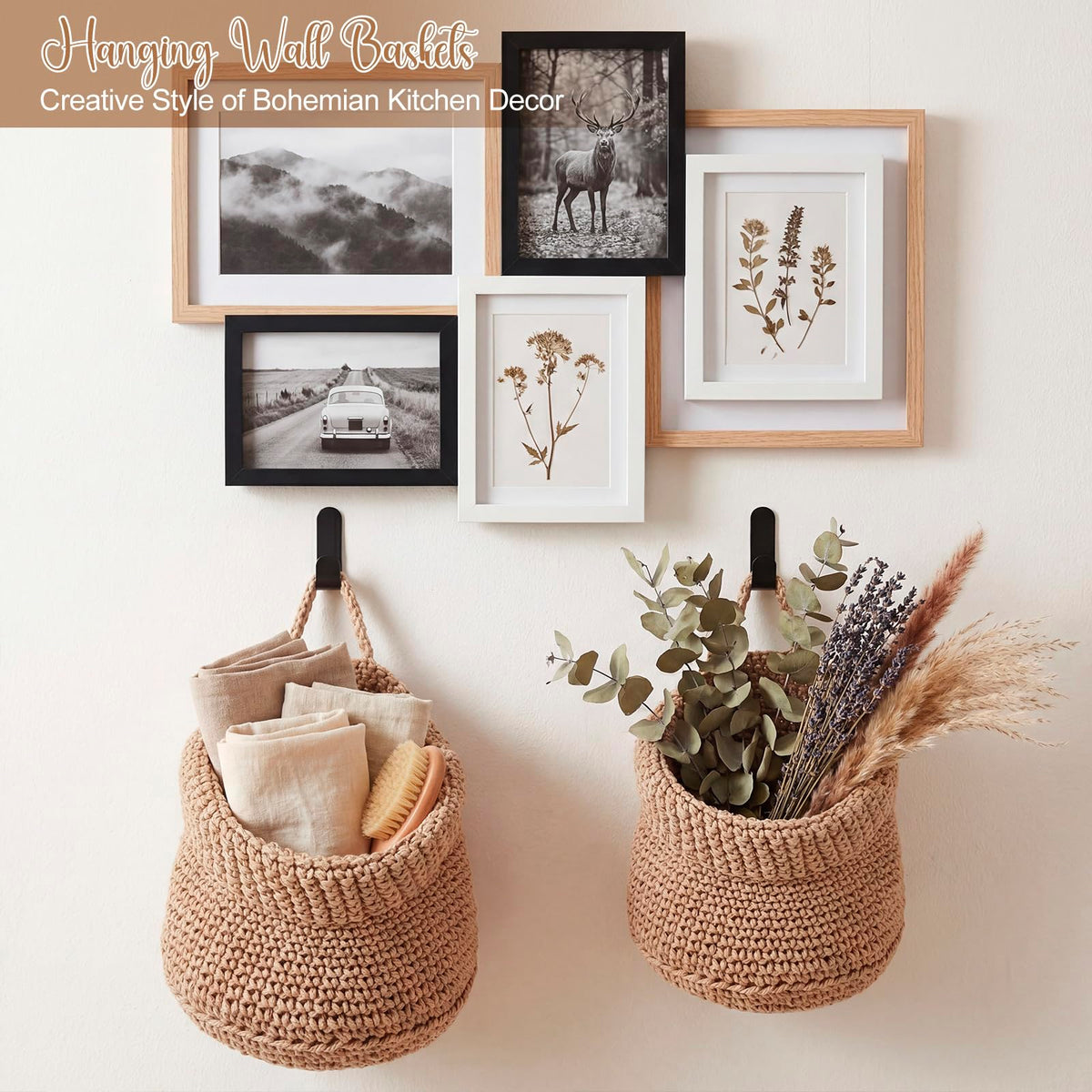 Honeydak teardrop basket in barrel color, large size, keeps produce tidy and within reach.