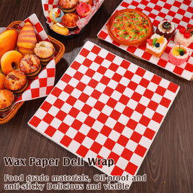 Honeydak burger wrap checkered wax paper keeps burgers neat and grease-free during transport