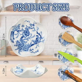 Honeydak ceramic spoon rest, 5.2 inches, safely holds utensils above the stove