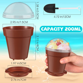 Honeydak 200 ml cup with clear lid for visible portions.