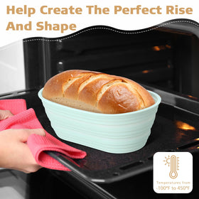 Honeydak collapsible silicone banneton oval 10inch for compact storage