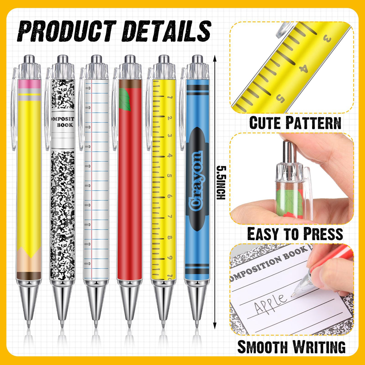 Honeydak composition notebooks pattern, stylish desk companions for planning.