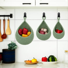 Honeydak cotton rope produce baskets for onions, potatoes, vegetables
