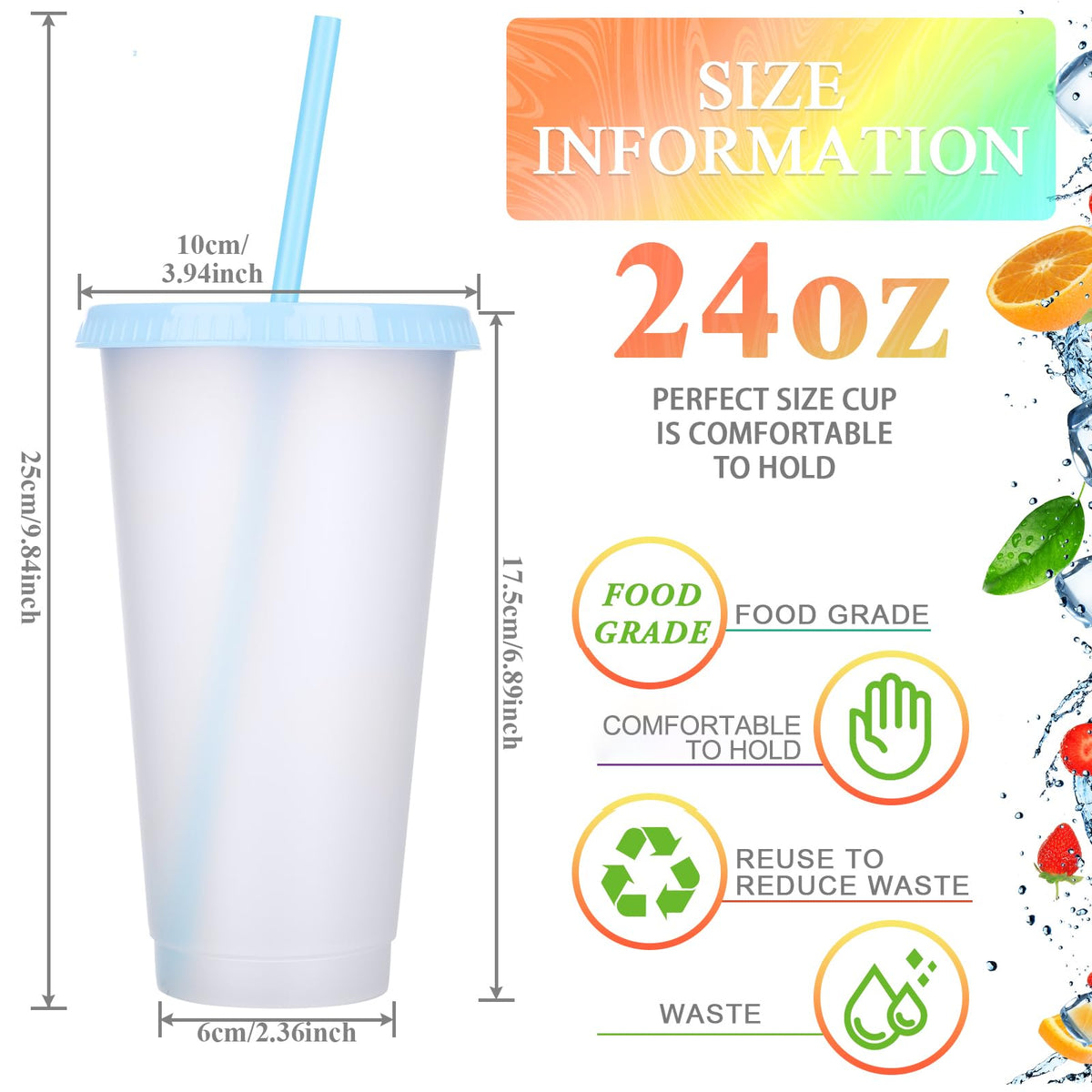 Honeydak plastic tumbler is dishwasher safe for quick, convenient cleanup after use