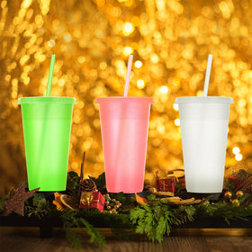 Honeydak fixed ring straw tumbler ensures stable use and spill defense