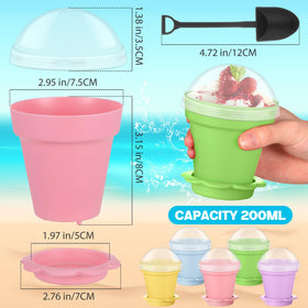 Honeydak flowerpot cups color variety adds festive dessert options.