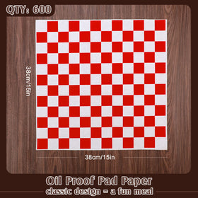 Honeydak food-service basket liner checkered wax paper keeps food tidy for catering