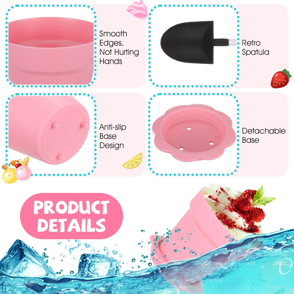 Pink color and compact size suit birthday parties and garden gatherings.