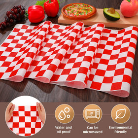 Honeydak party-wedding catering wax paper sheets with checkered pattern add visual appeal