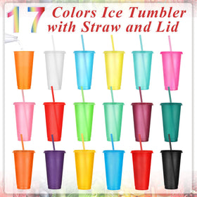 Honeydak plastic coffee cup 24-27 oz in vibrant colors for iced beverages