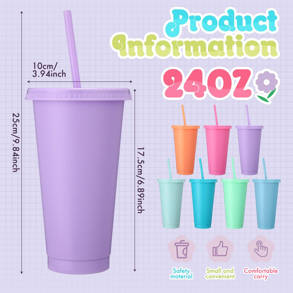 Honeydak plastic tumbler with snap-in lid for easy daily use