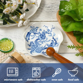 Honeydak porcelain spoon rest for tidy kitchen organization and surface protection