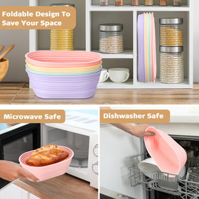 Honeydak silicone banneton basket purple for sourdough shaping with non-stick surface