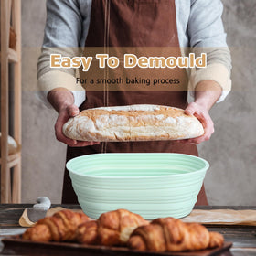 Honeydak silicone proofing basket oven and microwave safe for versatile use