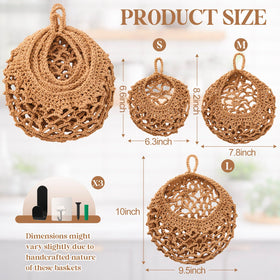 Honeydak teardrop baskets crochet add rustic charm while storing onions and potatoes