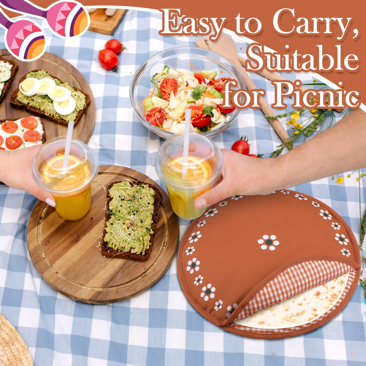 Honeydak versatile warmer for pitas and naan at table