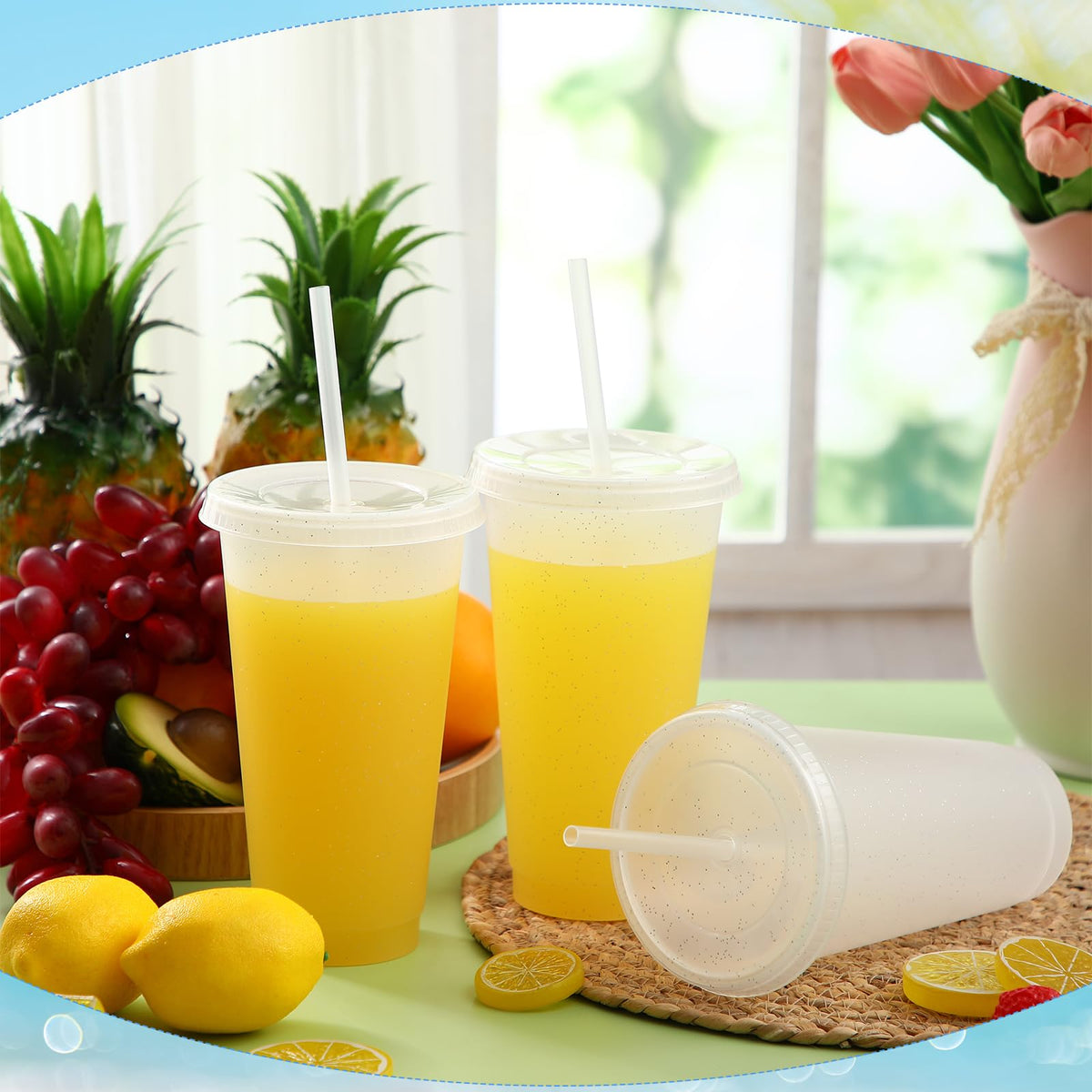 Honeydak transparent 24-27 oz tumbler for travel, gifting, and shared beverages.