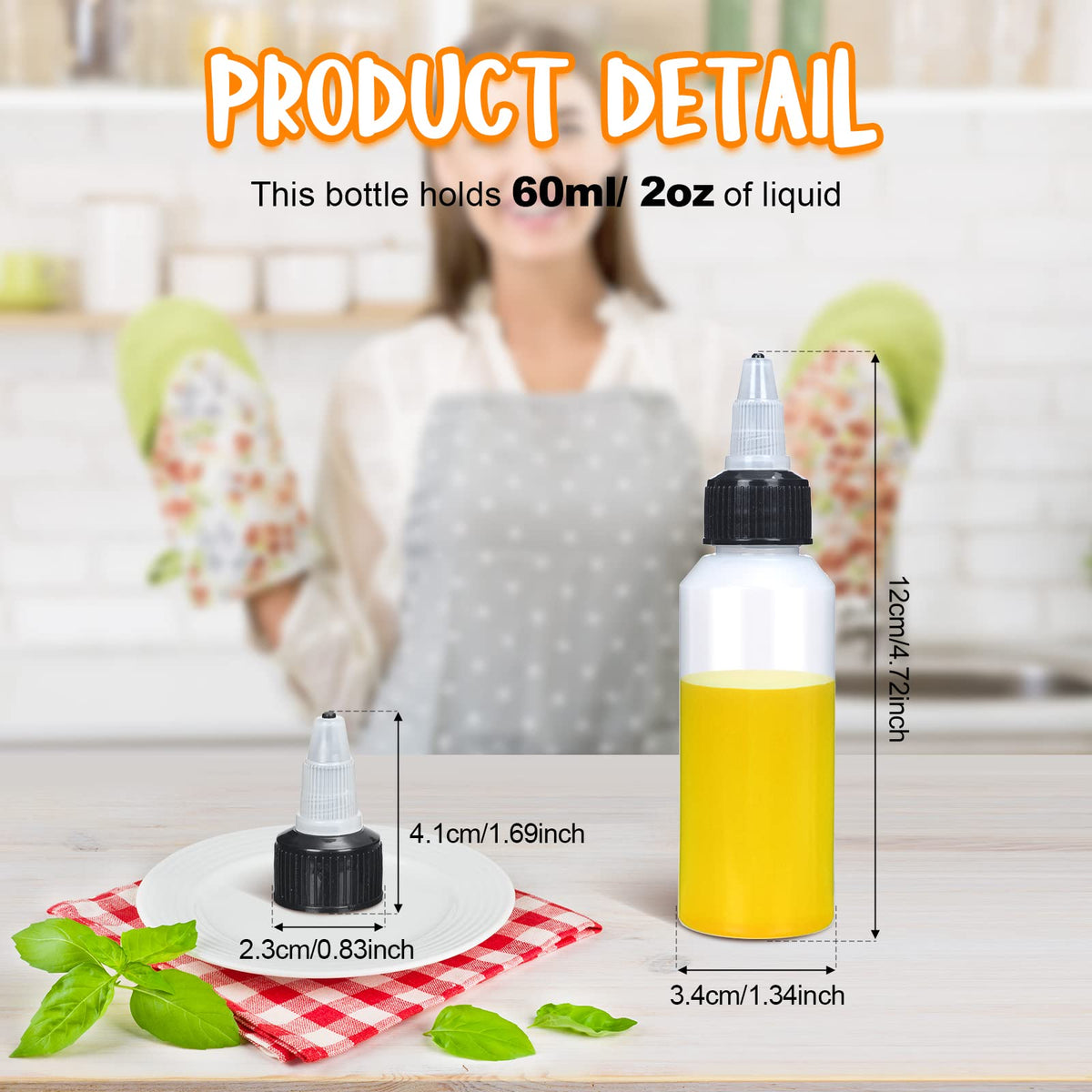 Honeydak twist-cap bottle provides secure closure for travel and mess-free use.