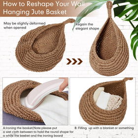 Honeydak wall-mount baskets with hooks keep essentials organized and accessible.
