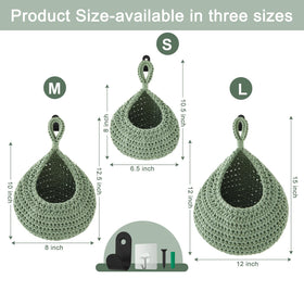 Honeydak woven hanging baskets with hooks for organized display