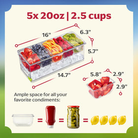 Honeyera BPA-free bar tray includes anti-spill mat to protect surfaces.