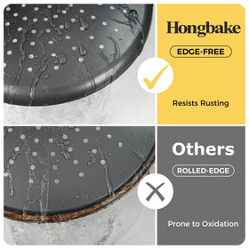 Hongbake 0.8mm carbon steel pan for durable, even heat