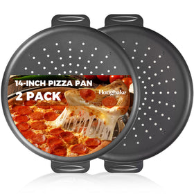 Hongbake 14-inch pan with holes for crispy crust and easy release