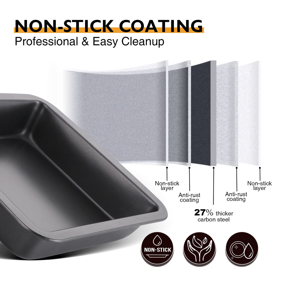 HONGBAKE pans withstand up to 450°F for baking flexibility