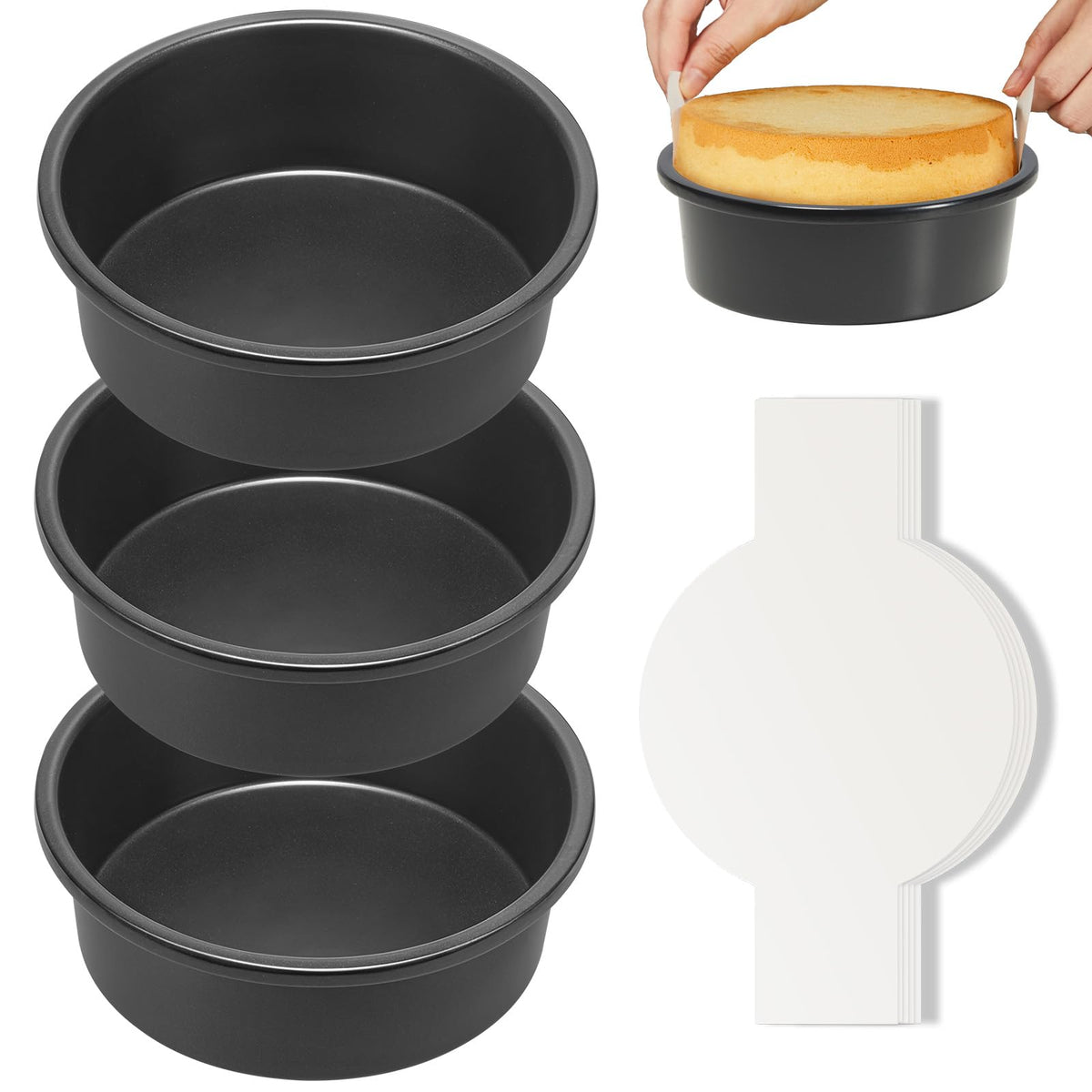 HONGBAKE 6-inch pan top view shows sturdy build for even baking