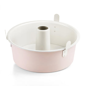 HONGBAKE angel cake pan with removable bottom for easy release and 10-inch capacity