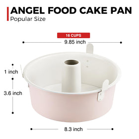 HONGBAKE angel pan with two-piece tube design for intact releases